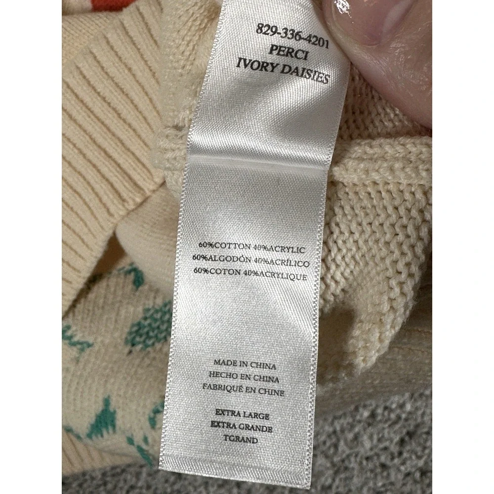 Rails Perci Floral Print Sweater‎ XL MSRP $198